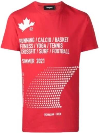 Dsquared2 T-shirt with printing Rood Heren