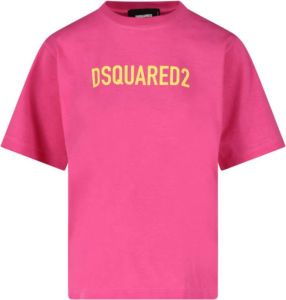 Dsquared2 T-shirt With Logo Roze Dames