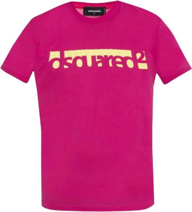 Dsquared2 Roze T-Shirt S71Gd0648 Gemaakt in Italië Pink Heren