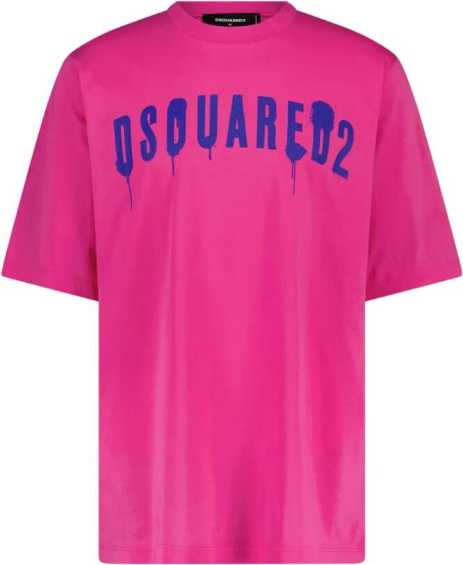 Dsquared2 T-Shirts Roze Heren