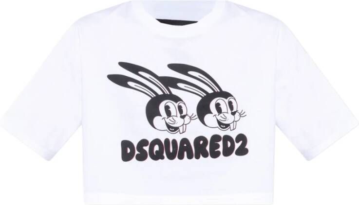 Dsquared2 T-shirts and Polos White Wit Dames
