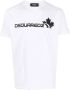 Dsquared2 White Maple t-shirt by ; minimal design ideal for an everyday minimal look Wit Heren - Thumbnail 3