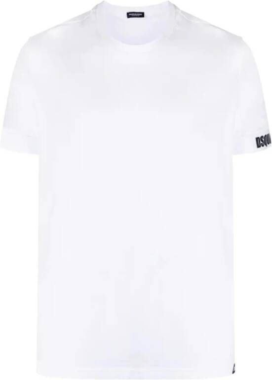 Dsquared2 Slim Fit Katoenen Stretch T-Shirt White Heren