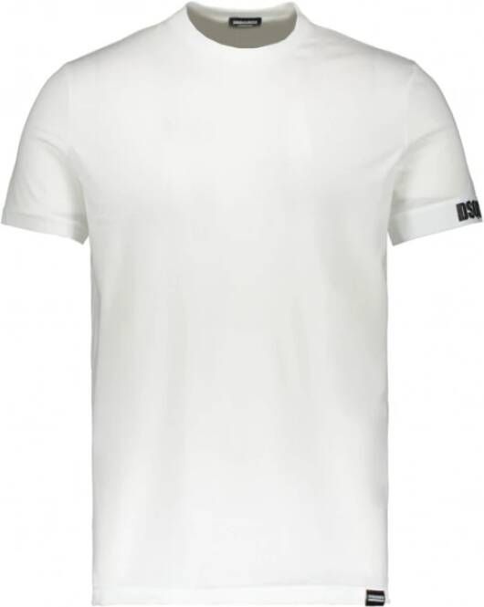 Dsquared2 Slim Fit Katoenen Stretch T-Shirt White Heren