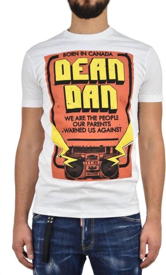 Dsquared2 T-Shirts Wit Heren
