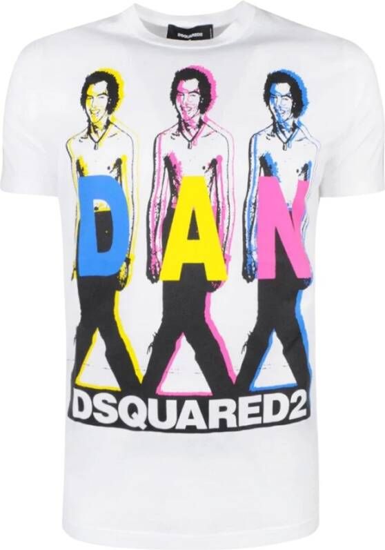 Dsquared2 Wit Katoenen T-Shirt Gemaakt in Italië White Heren - Foto 2