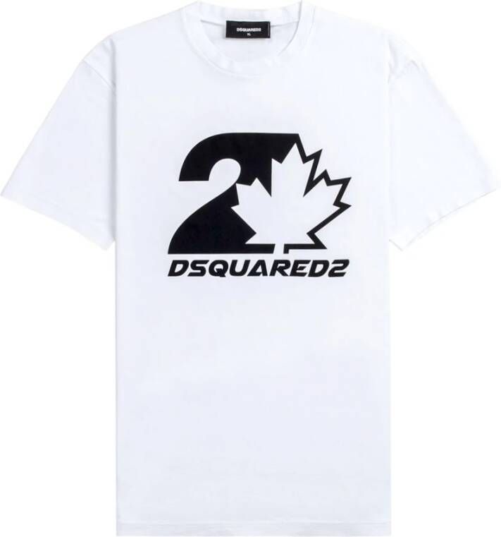 Dsquared2 Logo-Print Katoenen T-Shirt voor Heren White Heren - Foto 2