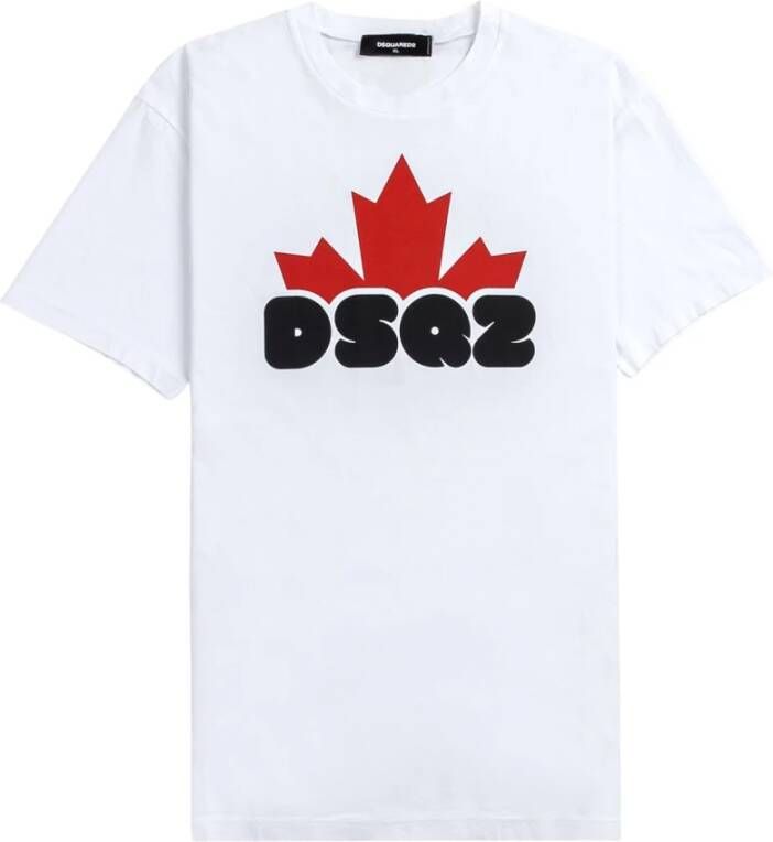 Dsquared2 Logo-Print Katoenen T-Shirt voor Heren White Heren - Foto 3