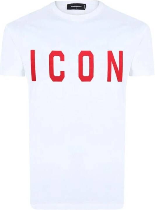 Dsquared2 Witte T-Shirt Regular Fit Korte mouwen White Heren