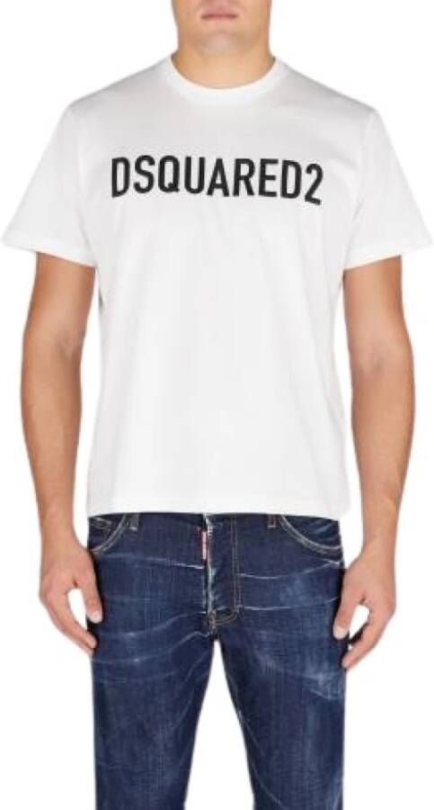 Dsquared2 Logo-Print Katoenen T-Shirt voor Heren White Heren - Foto 6