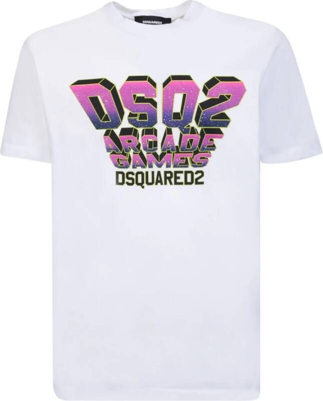 Dsquared2 Arcade Games Wit T-Shirt White Heren