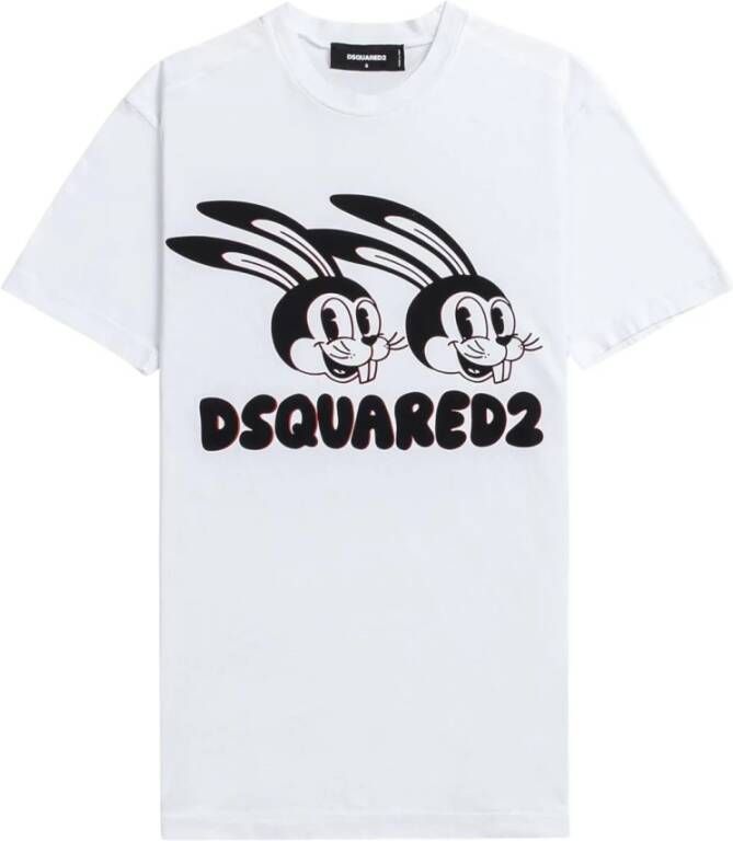 Dsquared2 Bedrukt t-shirt Wit Heren