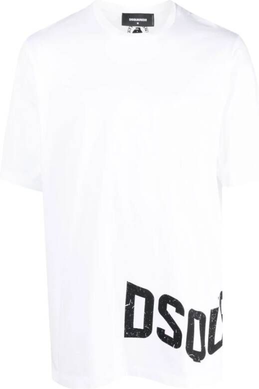 Dsquared2 Klassieke Witte Katoenen Tee White Heren