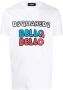 Dsquared2 Logo Print Katoenen T-Shirt White Heren - Thumbnail 1