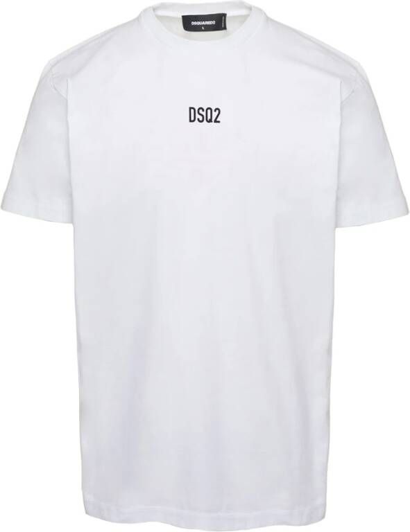 Dsquared2 Witte T-shirts en Polos met Pinaforemetal Breedte Wit Heren