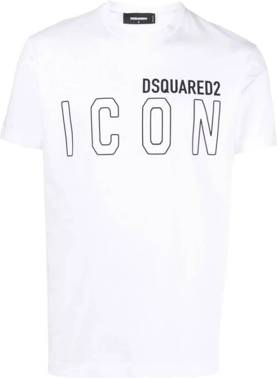 Dsquared2 Icon Outline T-shirt White Heren