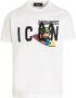 Dsquared2 Heren Slip-On T-Shirt met Contrast Print White Heren - Thumbnail 1