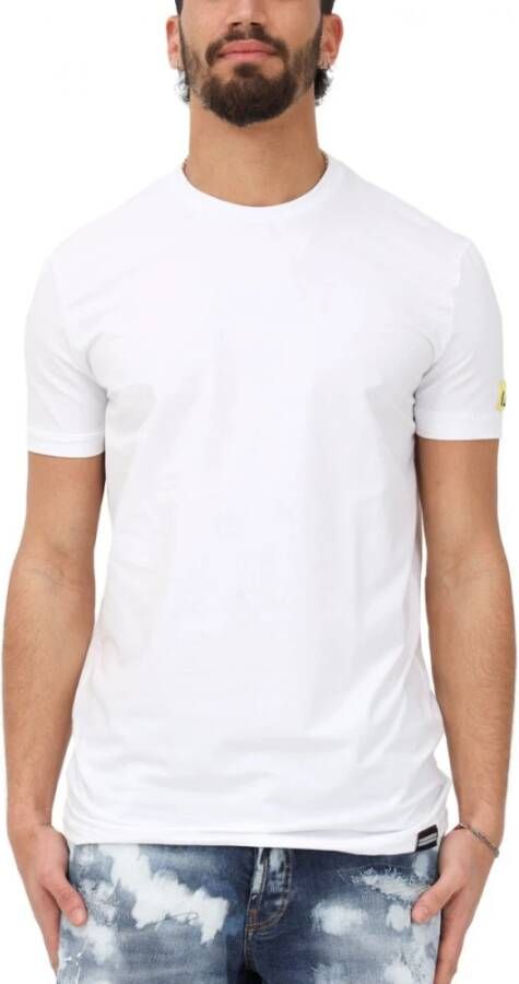 Dsquared2 Katoenen T-shirt met korte mouwen Model D9M204480 White Heren