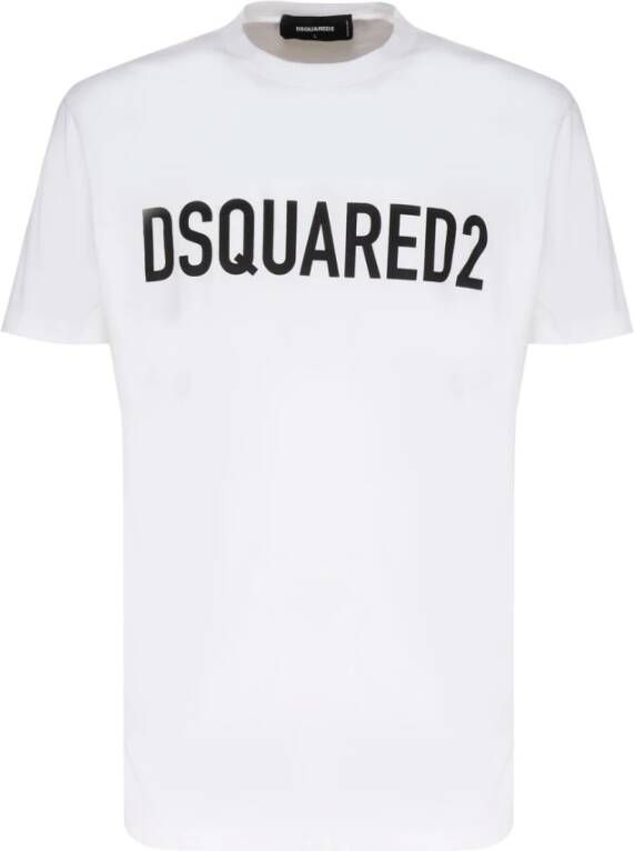 Dsquared2 Witte T-shirts en Polos met 98% Katoen White Heren