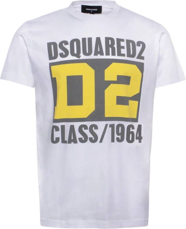 Dsquared2 Zwarte Katoenen Aansluitende T-Shirt White Heren