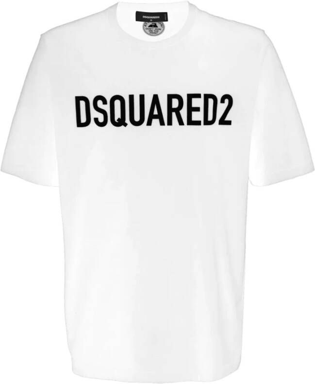 Dsquared2 Witte T-Shirt met U Design White Heren