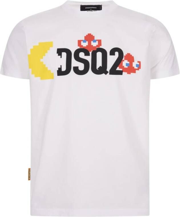 Dsquared2 T-shirts en Polos Wit White Heren