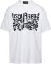Dsquared2 Witte T-shirt met Haai en Logo Print White Heren - Thumbnail 2