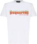 Dsquared2 Witte Katoenen T-shirt met Voorkant Print White Heren - Thumbnail 5