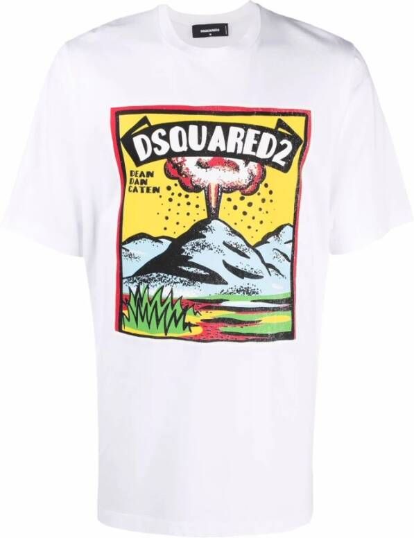 Dsquared2 T-shirts Wit Heren