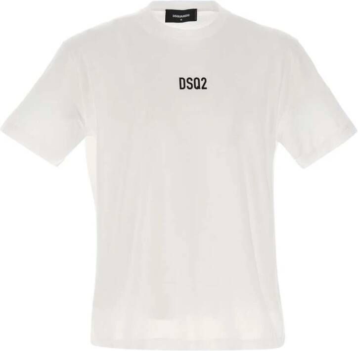 Dsquared2 Witte T-shirts en Polos met Pinaforemetal Breedte Wit Heren