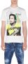 Dsquared2 Grafisch Bedrukt Bob Marley T-Shirt Maat L Wit White Heren - Thumbnail 8