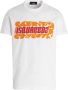 Dsquared2 Witte T-shirts en Polos met D2 Surf Fire Design White Heren - Thumbnail 5