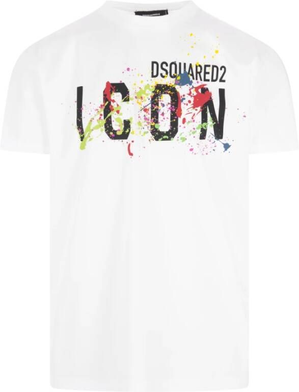 Dsquared2 T-shirts Wit Heren