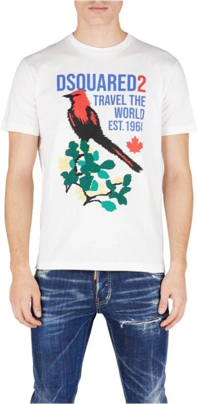 Dsquared2 Heren Grafische Print Katoenen T-Shirt Multicolor Heren