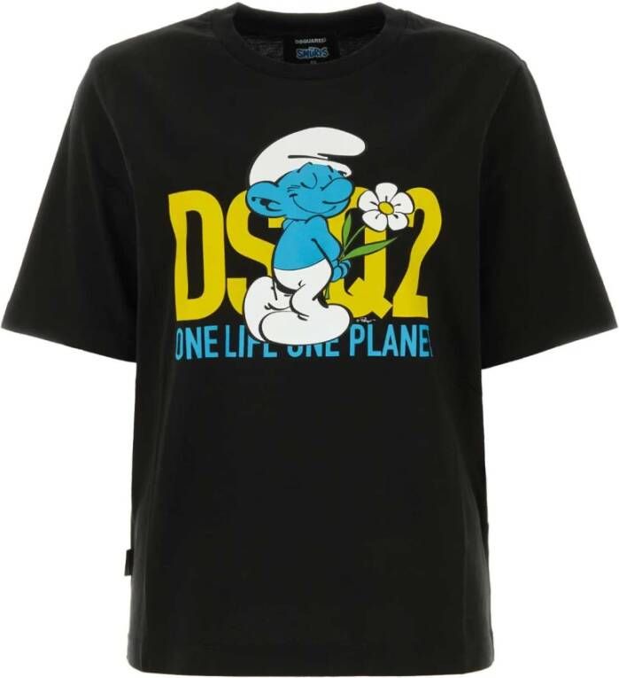 Dsquared2 T-Shirts Zwart Dames