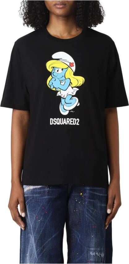 Dsquared2 T-Shirts Zwart Dames