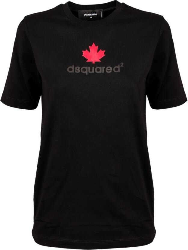 Dsquared2 Artistiek Katoenen T-Shirt Upgrade Black Dames