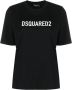 Dsquared2 Logo-Print T-shirt met Korte Mouwen Zwart Dames - Thumbnail 1