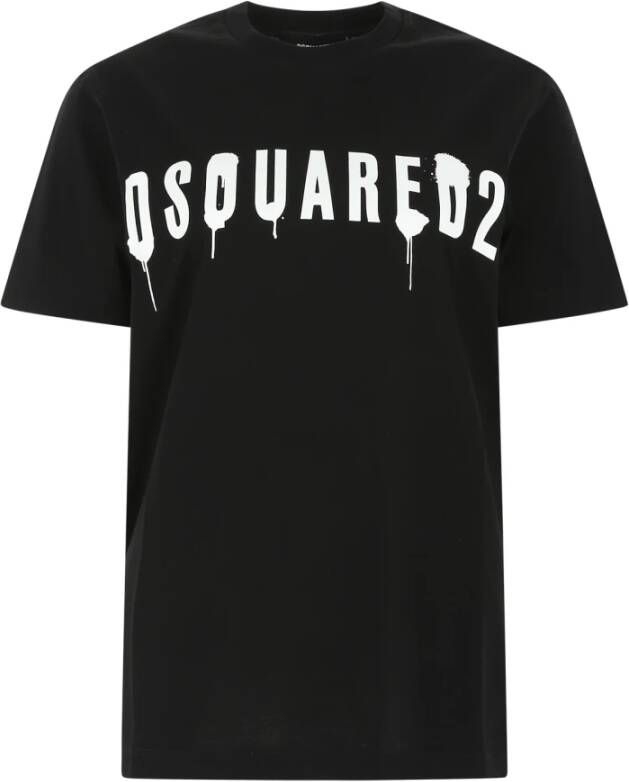 Dsquared2 T-Shirts Zwart Dames