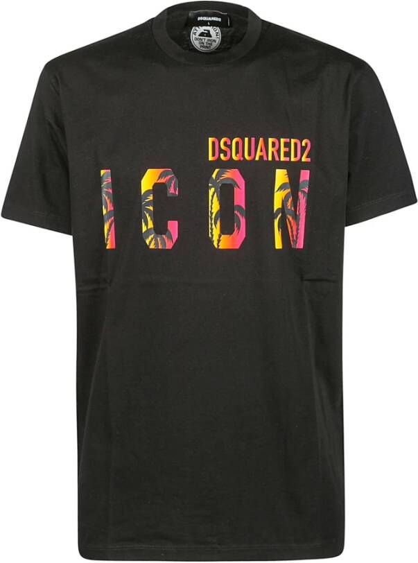 Dsquared2 Heren Slim Fit Logo T-Shirt Black Heren