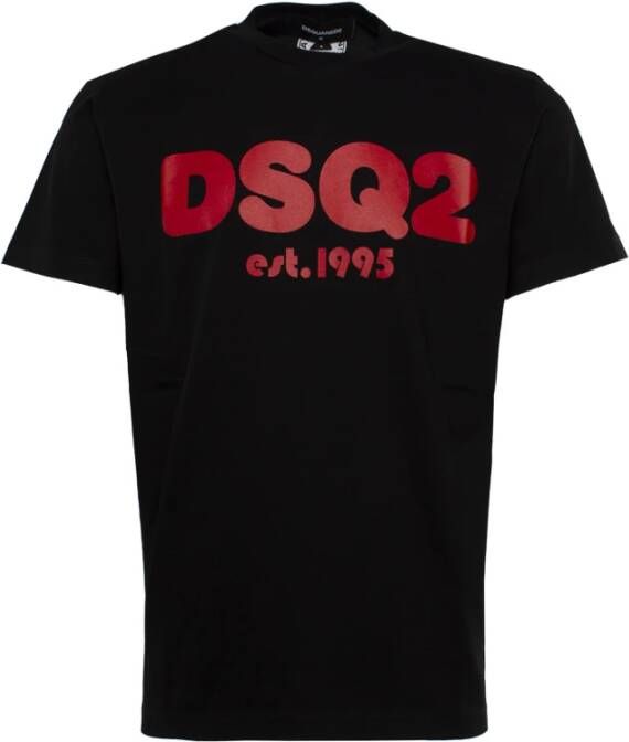 Dsquared2 Dsq2 Est.1995 Katoenen T-shirt Zwart Black Heren