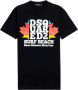 Dsquared2 T-shirt met bladprint en aansluitende pasvorm Black Heren - Thumbnail 1