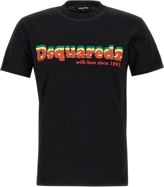 Dsquared2 Premium Heren T-Shirt Klassiek Ontwerp Zwart Heren