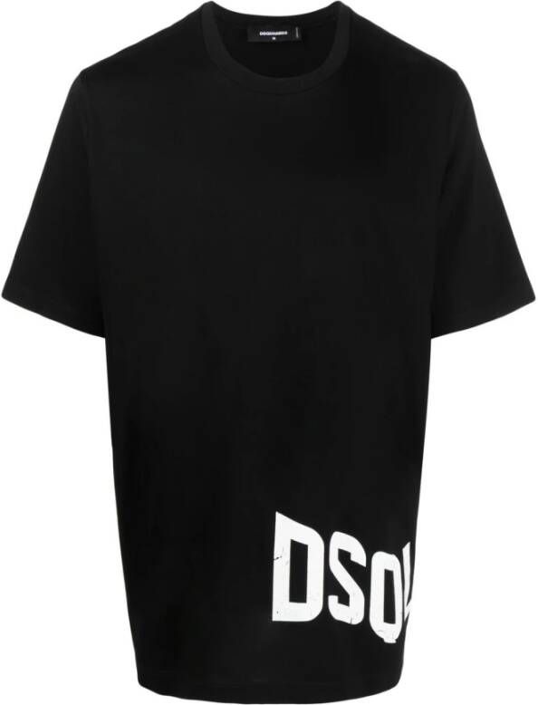 Dsquared2 Heren T-shirt met logo print Black Heren