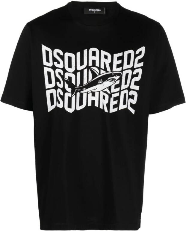 Dsquared2 T-Shirts Zwart Heren
