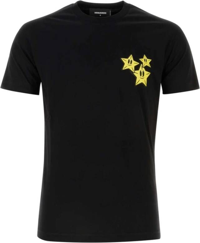 Dsquared2 Heren T-shirt met grafische print en multicolor design Zwart Heren
