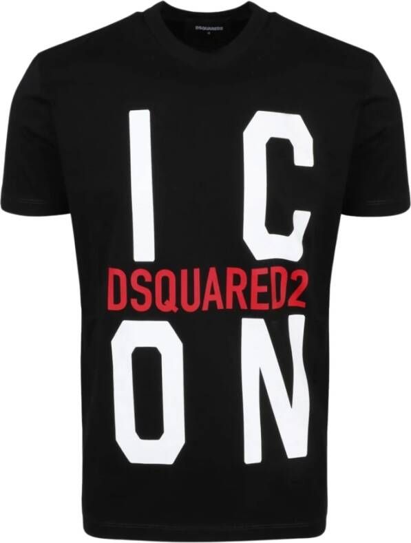 Dsquared2 T-Shirts Zwart Heren
