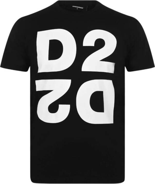 Dsquared2 Zwart Katoenen T-Shirt S74Gd0704 Black Heren
