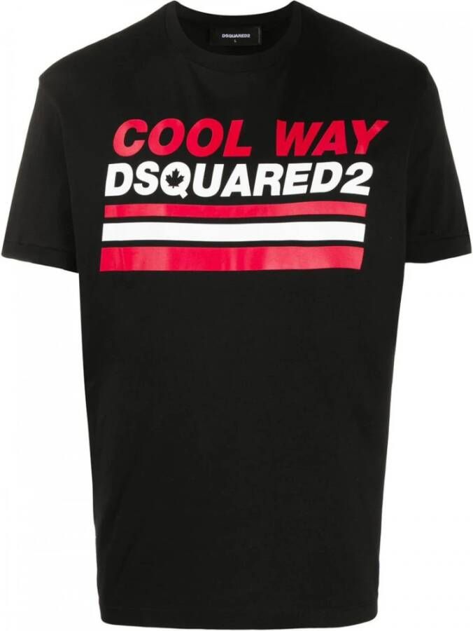 Dsquared2 T-Shirts Zwart Heren