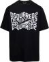 Dsquared2 Zwart T-shirt met Haai en Logo Print Black Heren - Thumbnail 1